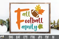 Fall Football Family SVG - Fall SVG Cut File - DXF EPS PNG Product Image 1