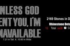 Unless God Sent You Rhinestone SVG Template Product Image 2