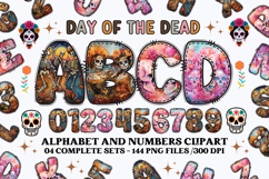 Day of The Dead PNG Alphabet, day of the dead letters doodle Product Image 1