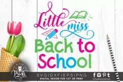 Little miss Back to school SVG PNG EPS DXF Product Image 1
