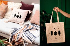 Celestial crystal svg wreath, Bohemian crystal, Witchy Svg Product Image 4