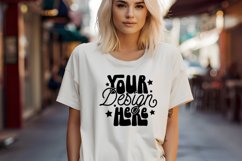 C1717 Ivory Mockup Oversized Ivory Outdoors Mockup Model Product Image 1