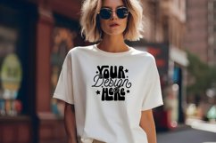 C1717 White Mockup Oversized White Outdoors Mockup Model Product Image 1