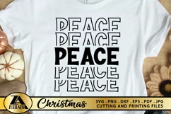 Christmas SVG PNG EPS DXF Peace SVG Cutting Printing File Product Image 3
