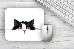 Cute Cat Mousepad Sublimation Design, Animal Mousepad PNG Product Image 1