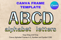 Canva Letters Frame Alphabet Template Font Add Photo_C182 Product Image 1