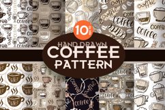 Coffee hand drawm pattern set Product Image 1