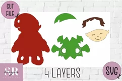 Christmas elf Money card | Paper cutting | Money card SVG Product Image 6
