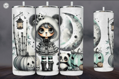 4 Cute Halloween Tumbler Wrap Sublimations, 20 oz Product Image 3