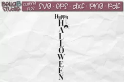 Happy Halloween SVG, Vertical Halloween Porch Sign SVG Product Image 2