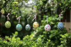 Easter Eggs Background PNG, Easter Background Mockup Design Product Image 1