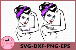 Thyroid cancer SVG, Thyroid Rosie Svg Product Image 1