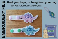 ITH Decker Dinosaur Vinyl Key Fob or Bag Tag - Snap Tab Product Image 2