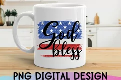 God Bless Sublimation Png | American Flag Png | 4th of July Product Image 3