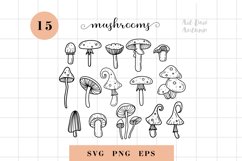 Mushroom SVG, Magic mushroom Svg, Witchy svg, Celestial svg Product Image 4