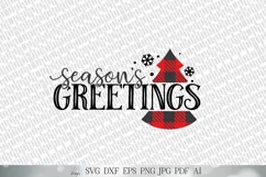 Season's Greetings SVG | Buffalo Plaid SVG | Christmas SVG | Product Image 2