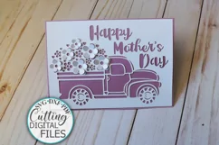 Pop up Floral car Birthday Mothers Day card svg dxf cut out Product Image 4