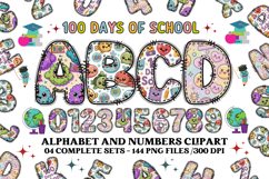 Back to School Alphabet png, letters doodle, school clipart Product Image 1