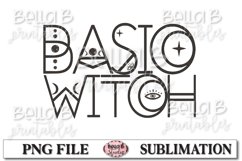 Basic Witch Sublimation Design, Vintage, Retro Halloween Product Image 2