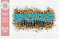 Blessed Mama | Leopard Print Mom Sublimation Product Image 2