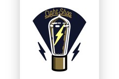 Color vintage lighting shop emblem Product Image 1