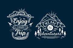 Collection of Travel Lettering Badges Product Image 1