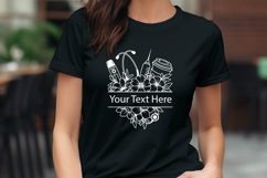 Floral Nurse Svg , Flower Svg, Floral Nurse Split Monogram Product Image 3