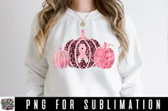 Breast cancer awareness pumpkin sublimation tshirt designs Product Image 3