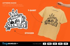 Tea Time Lettering Badge Product Image 1