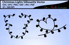 Christmas Lights svg silhouette / New year lights svg Product Image 3
