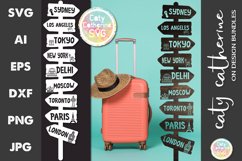 Travel Sign Post Sydney Tokyo London Paris SVG Cut File Product Image 1