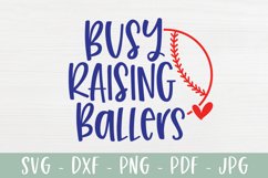 Baseball Mom | Baseball SVG | Busy Raising Ballers Product Image 2