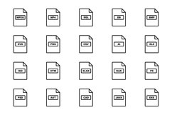 Set Of File Formats Icons Product Image 1