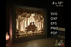 Grandma svg Shadow Box 3D | Grandmother svg Layered Lightbox Product Image 7