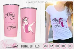 Pink lady, Girls just wanna have fun quote, Product Image 1