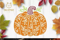 Floral Pumpkin svg, Thanksgiving Floral Decor Product Image 7