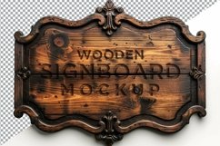 Vintage Wooden Signboard Mockup Product Image 1