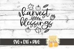 Harvest Blessings - Fall Sign SVG PNG DXF Cut Files Product Image 2