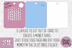 Birthday Money card | Paper cutting | Money card SVG Product Image 4