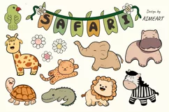 Safari animals clipart, tropical animals, Baby shower Product Image 2
