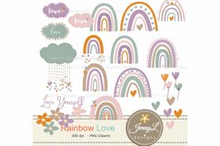 Rainbow Love Seamless Digital papers and Clipart Product Image 2
