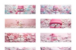 100 Christmas Mug Wrap Bundle, 3D Snowman Sublimation PNG Product Image 18