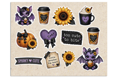 Cute Gothic. Stickers design PNG Product Image 2