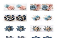 100 Mega Bundle 3D Flower Mug Wrap Designs PNG, Spring PNG Product Image 10