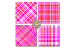 Neon Valentine Plaid Digital Papers Product Image 2