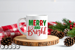 Merry And Bright SVG for Family Gifts and Holiday Crafts Product Image 2