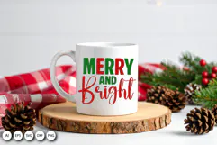 Merry And Bright SVG for Family Gifts and Holiday Crafts Product Image 2