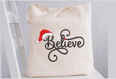Believe in Christmas. Xmas Machine Embroidery Design. Product Image 2