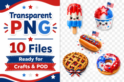 Patriotic Summer Food Clipart PNG, Cute 4th of July Food Product Image 2
