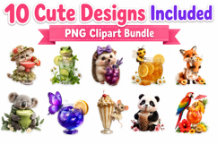 Whimsical Animal Watercolor Clipart Bundle Product Image 2
